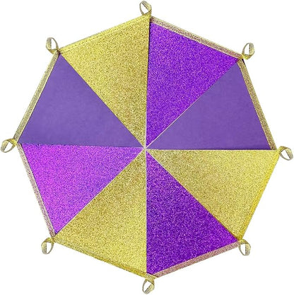30Ft Purple Gold Party Decoration Pennant Banner Flag Hanging Glitter Paper - Image 5