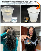Natural Hydrolyzed Keratin Hair Mask - Repair & Moisture Treatment for Color Treated, Bleached, Heat Damaged & Dry Hair - Nourishes Fine, Damaged & Curly Types - Silicone-Free(16.9Fl Oz)