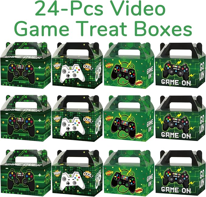 24 Pack Video Game Party Boxes Gamer Party Favor Candy Treat Bags Gaming - Image 3