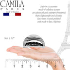 Camila Paris CP2412 French Hair Clip for Women Thick Hair for Long Curly Wavy Hair, Girls Hair Claw Clips Jaw, Durable Styling Big Claw Clip for Thick Hair, Strong Hold No Slip Grip, Made in France