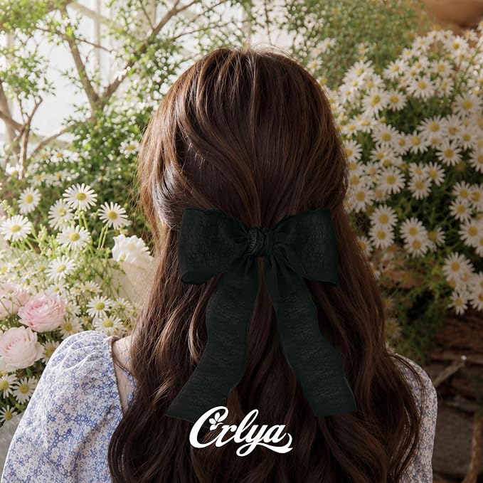 Black Ruffle Ribbon, 1-1/2 Inch x 10 Yards Chiffon Silk Ribbons | Crinkle ribbon - Image 5