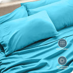 Bare Home Microfiber King Pillowcase Set of 4 - Aqua, 20x40
