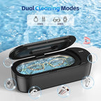 Ultrasonic Jewelry Cleaner, 48KHz Ultrasonic Cleaner Machine with Digital Timer, Dual Cleaning Modes, 304 Stainless Steel Tank for Jewelry, Eyeglasses, Rings, Retainers, Dentures Black