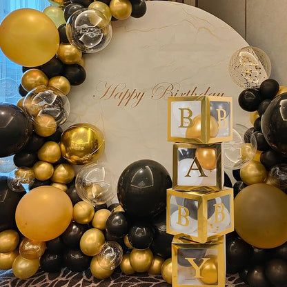 Gold Baby Boxes with Letters for Baby Shower, Baby Shower Decorations for Boys - Image 7
