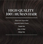 GOO GOO Clip in Hair Extensions Real Human Hair, Remy Human Hair Extensions Clip ins for Women, Natural Human Hair, 24inch 170g 7Pcs, #2A Light Brown