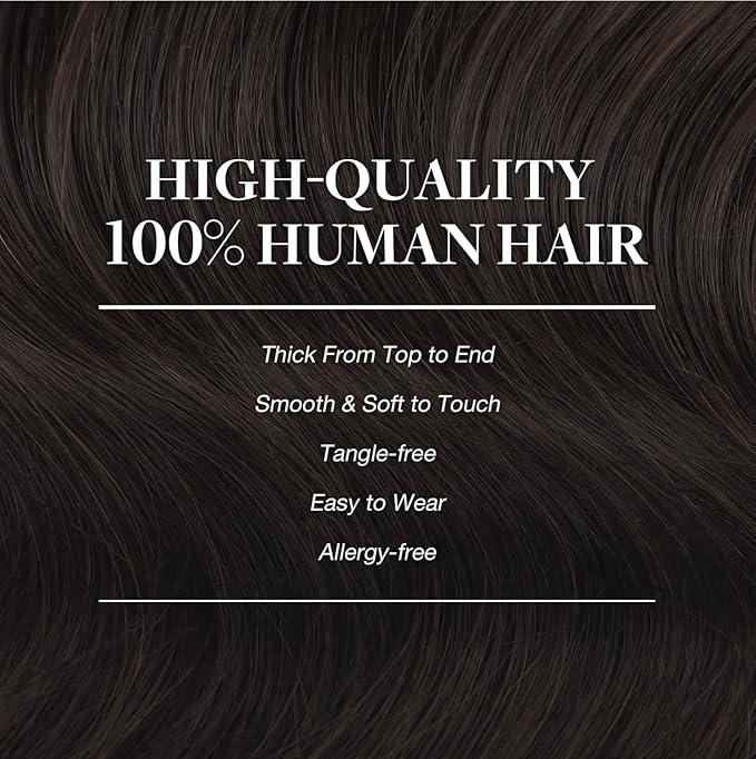 GOO GOO Clip in Hair Extensions Real Human Hair, Remy Human Hair Extensions Clip ins for Women, Natural Human Hair, 22inch 170g 7Pcs, #2A Light Brown
