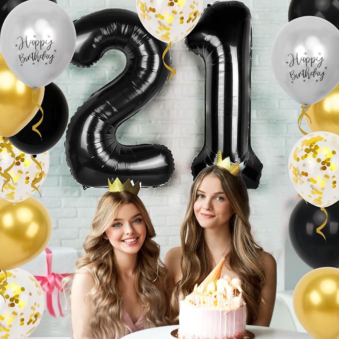 21st Birthday Decorations for Him, 40 inch 21 Balloon Numbers - Image 4