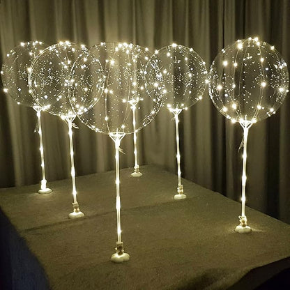 Warm White 6PC LED Light up Balloons - Image 5
