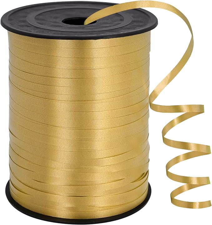 500 Yards Gold Curling Ribbon Balloon Ribbon Balloon Stringfor Wedding Gift by Gliberli