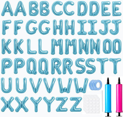 LIOZEOKUN Letter Balloons 16 Inch Alphabet A-Z Mylar Foil Balloons 2 Set by LIOZEOKUN