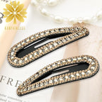 2PCS Rhinestone Hair Clips,Snap Hair Accessories,Decorative Hair Clips,Rhinestone Barrettes For Women Girls(SET15)