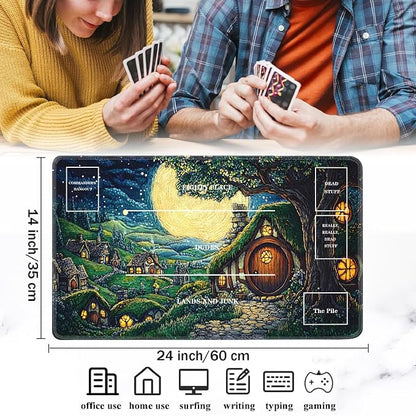 for TCG Playmat with Zones, Non-Slip Rubber Bottom Trading Card Game Mat with - Image 2