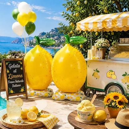 Lemon Foil Balloons 2 Pack 60 Inch 3D Standing Summer Lemonade - Image 6