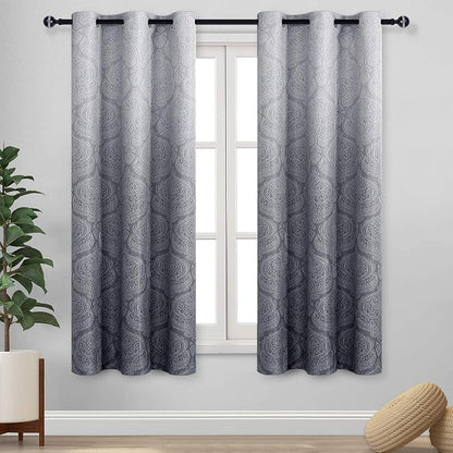 DWCN Grey Ombre Curtains for Bedroom by DWCN