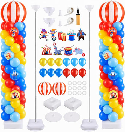 Gejoy 2 Set Carnival Balloon Column Stand Kit by Gejoy