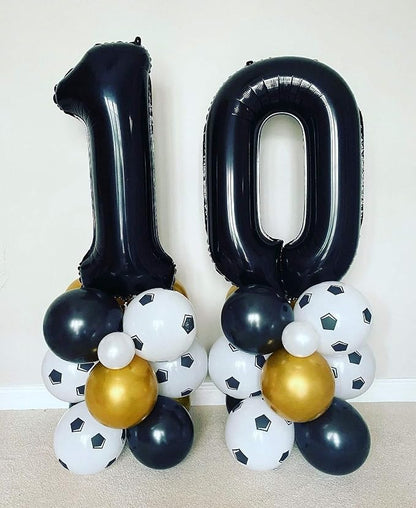 40 Inch Black 10 Number Balloons Giant 10 Balloons Black Birthday Balloons 10th - Image 4