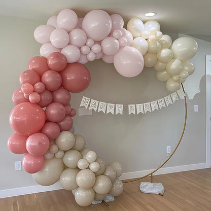 Dusty Pink Balloon Arch Kit 115Pcs Retro Blush Pink Sand White Balloons Garland - Image 5