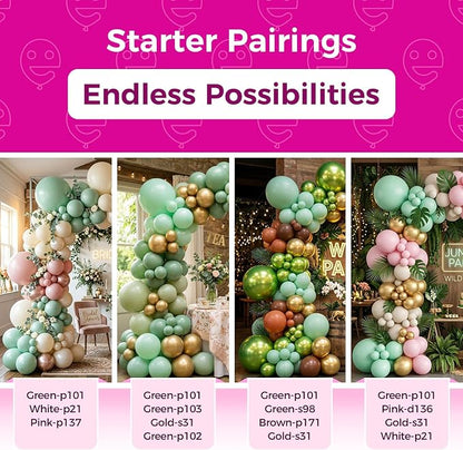 Bezente Mint Green Balloons Latex Party Balloons 100 Pack 12 inch | Pastel - Image 4