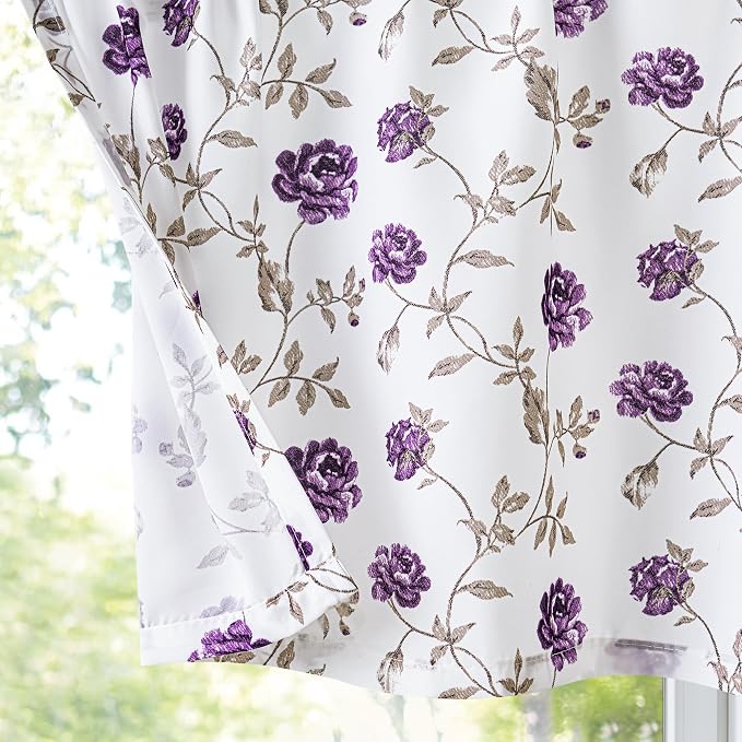 Beauoop Floral Sheer Valance Curtains - Image 7