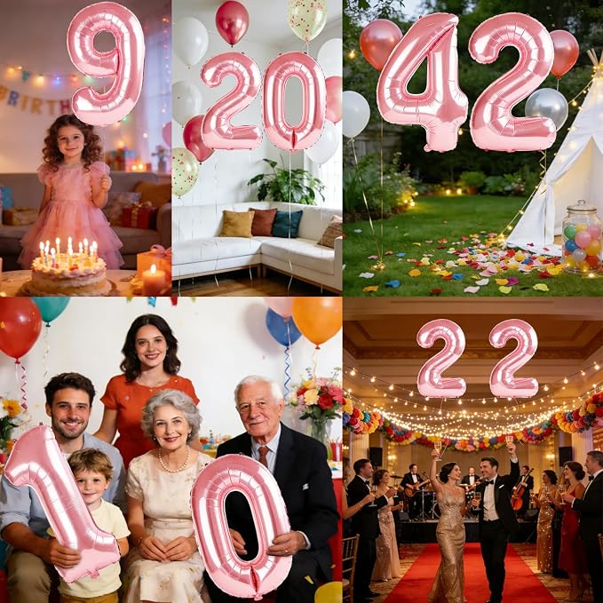 40 Inch Number 42 Balloons for 42nd Birthday Party Decorations, 0-100 Jewelry - Image 7