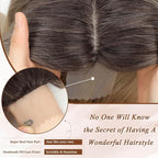 MORICHY Hair Topper for Women with Thinning Hair 20inch Long Wavy HairToppers with Bangs 6.5"x6.5" Large Base Synthetic Wiglets Ombre Dark Blonde