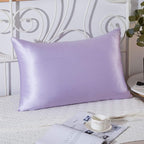 SLPBABY 100% Natural Pure Silk Pillowcase for Hair and Skin, Both Side 19 Momme Silk, Luxury Smooth Satin Pillowcase Cover with Hidden Zipper (Queen, Lavender)