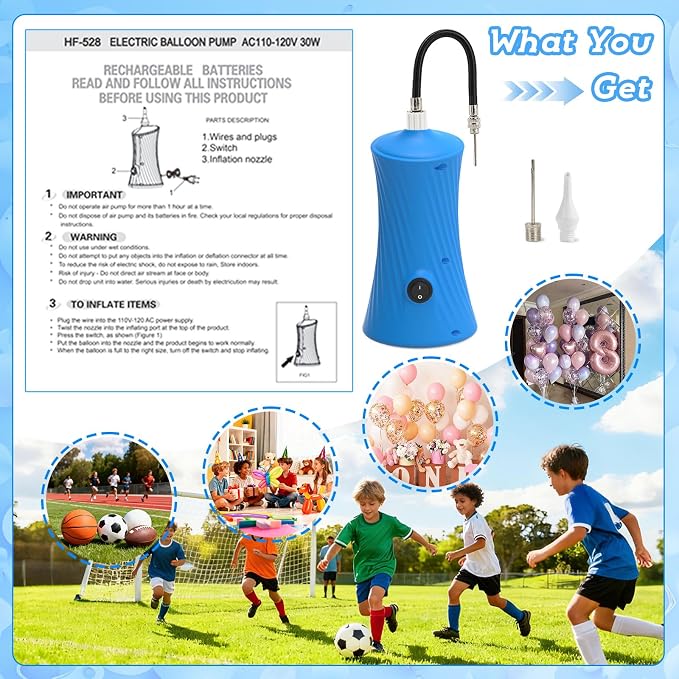 AXHJ 2-in-1 Balloon Pump Electric, Balloon Inflator - Image 7