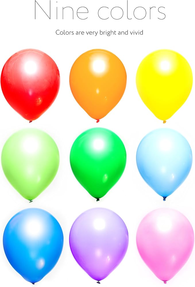 Dusico® Balloons Rainbow Set 12 Inches, Made - Image 5