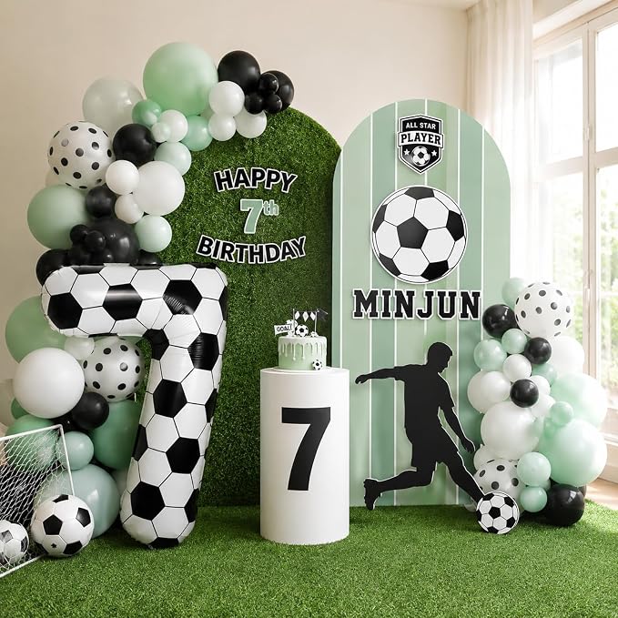 Soccer Number 7 Balloon for Boys, Gaint Soccer 7 Balloon Number, 7th Birthday - Image 7