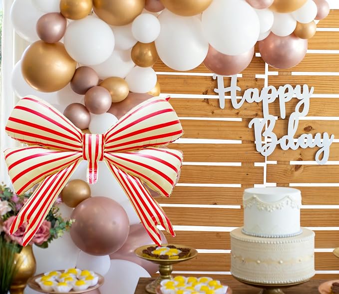 2 pcs Big Bow Balloons Yellow - Image 4