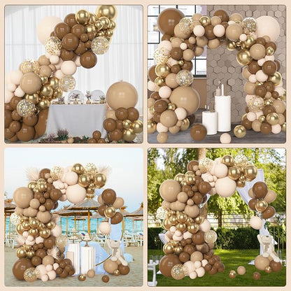 Amandir 153pcs Brown Balloon Garland Arch Kit Different Sizes 18 12 10 5 in | - Image 6