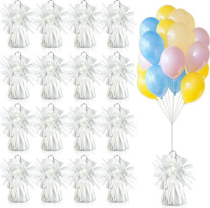 16 PCS White Balloon Weights Party Weights by SPFYunion