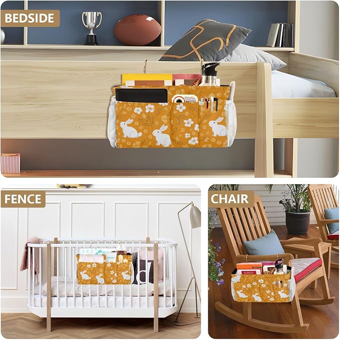 Bedside Caddy Hanging Bunk Bed Caddy Bed Organizer Hanging Pocket - Image 8