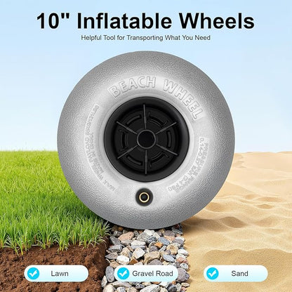 Beach Balloon Wheels for Kayak Dolly | Beach Use, Balloon Tires for Kayak Dolly - Image 3