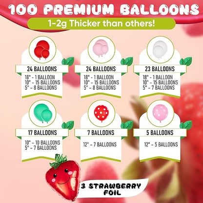 ALL-IN-1 Strawberry Balloon Arch Kit & Garland - Image 3