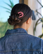 French Hair Pin for Women - U-Shaped Hair Fork for Updos, Chignons & French Twists, Durable Acrylic, Secure & Elegant Styling for All Hair Types (Dark 6 Colors (Matte))