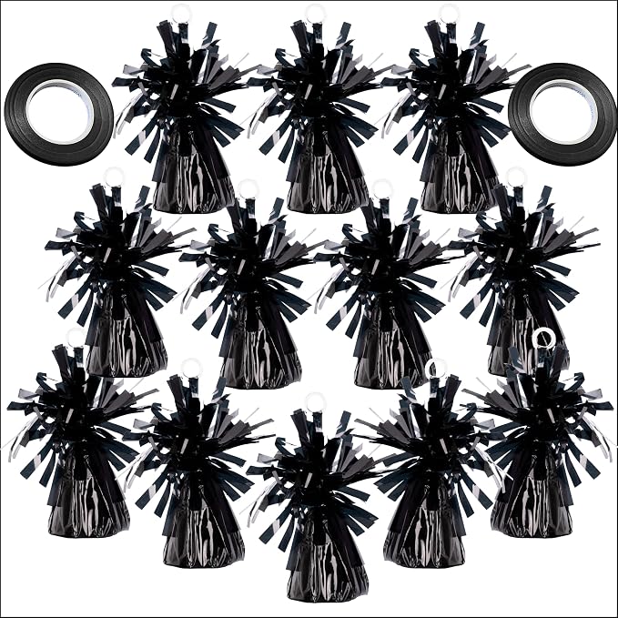 12-Pack Black Balloon Weights by MXXKMSElegantLiving