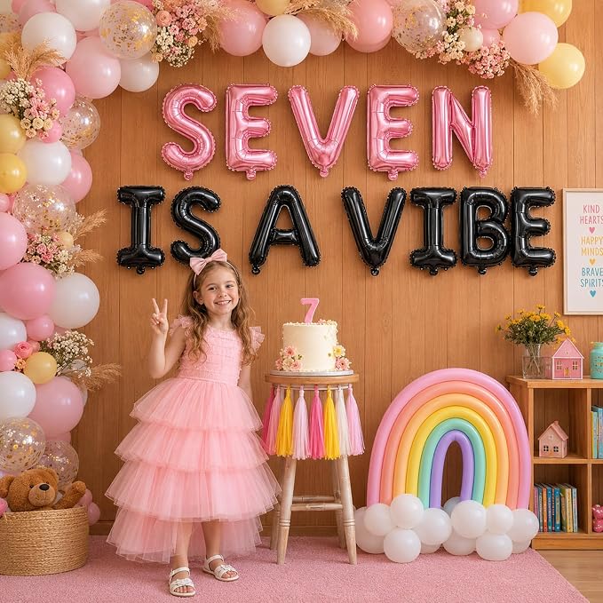 52 Pcs Letter Balloons Pink Black Balloon Banner 16 Inch 2 Sets A- Z Alphabet - Image 5