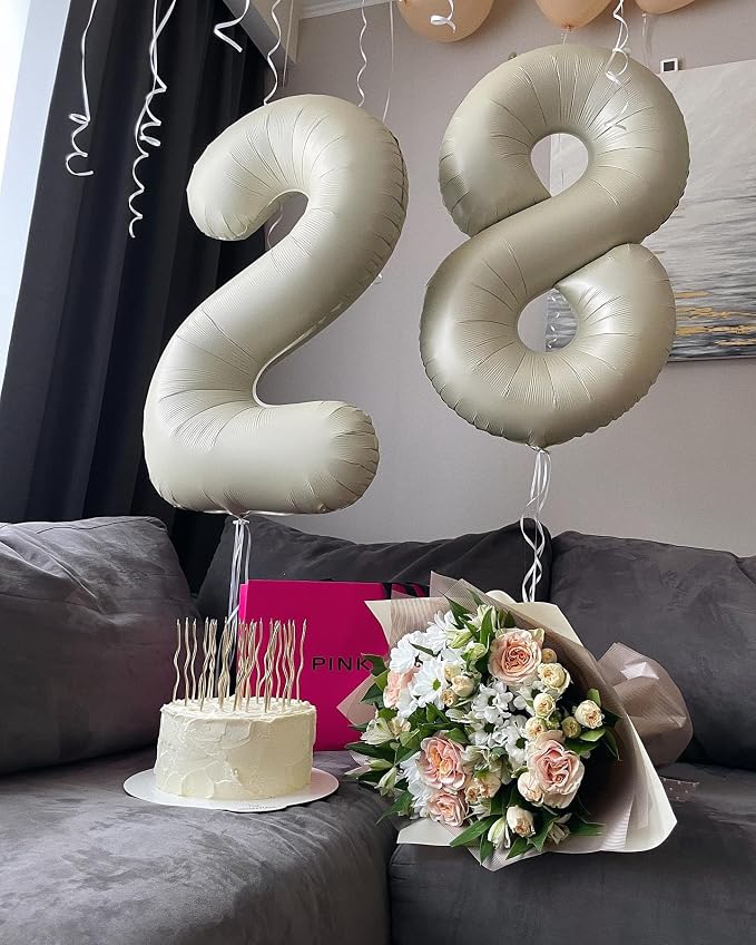 Cream 8 Balloon - Image 3