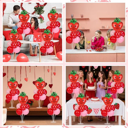 4 Sets Strawberry Party Balloon Stand Kits - Image 6
