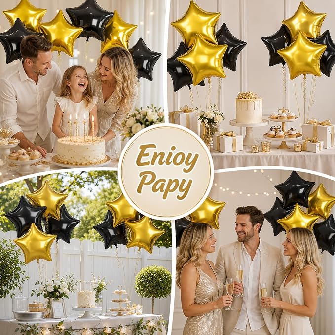 18 Inch Black Star Balloons - Image 7