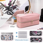 Hair Tools Travel Case with Black Hair Dryer Bag, Large Hair Tools Travel Carrying Case for Shark FlexStyle/SmoothStyle - Hair Air Wrap Dryer Storage Case Flat Curling Iron Travel Organizer