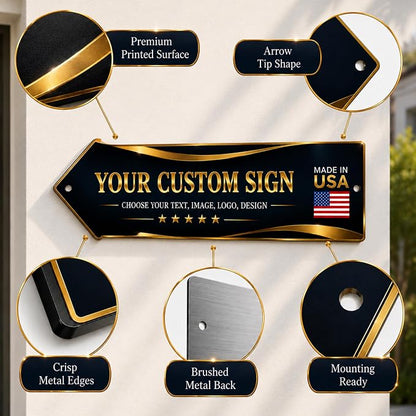 Custom sign outdoor Right arrow sign by BCB| direction signs Printed in USA | - Image 4