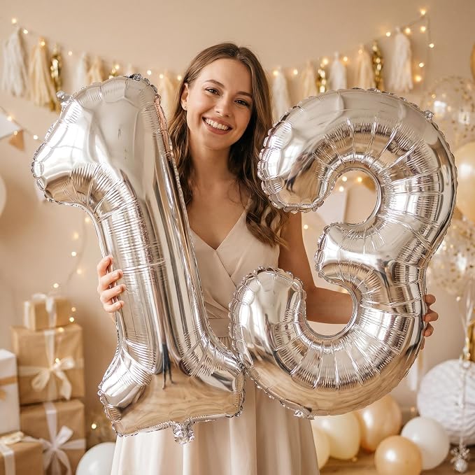 Number 13 Balloon Foil Mylar Balloons - Image 2