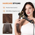 6 in 1 Blow Dryer Brush Set,Hot Air Styler Negative Ion Air Curling Wrap Air Curler, Round Brush Blow Dryer Curling Iron Hair Styling Tools Gift for Dry,Volumize, Straight,Curl,100-120V