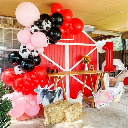 40 Inch 1 Red Number Balloons Mylar Foil Balloons 1st Birthday Party Decor | - Image 5