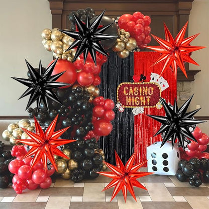 74 PCS Black Red Star Balloons - Image 4