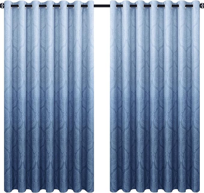 DWCN Navy Blackout Damask Curtains - Image 7