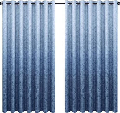 DWCN Navy Blackout Damask Curtains - Image 7