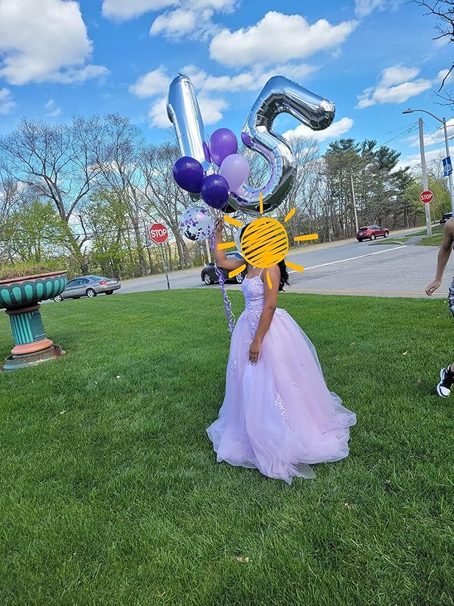 Large Number Balloons 40 Inch Silver 3 Balloon - Image 6